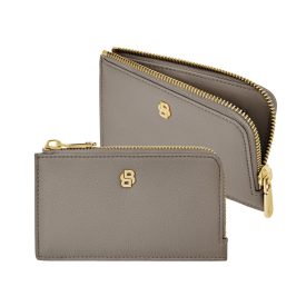   BOSS kompakt női cipzáras kártyatartó, Signature Lady kollekció - taupe