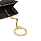 BOSS cipzáras női kártyatartó kulcstartóval, Signature Lady kollekció - fekete