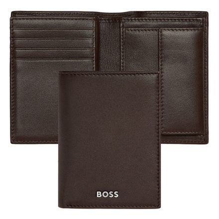 BOSS valódi bőr pénztárca kártyatartóval és aprópénztartóval, Classic Smooth kollekció - b