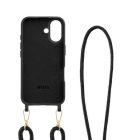 BOSS iPhone 16 telefontok levehető pánttal, Double B kollekció - fekete & arany
