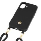 BOSS iPhone 16 telefontok levehető pánttal, Double B kollekció - fekete & arany