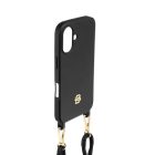 BOSS iPhone 16 telefontok levehető pánttal, Double B kollekció - fekete & arany