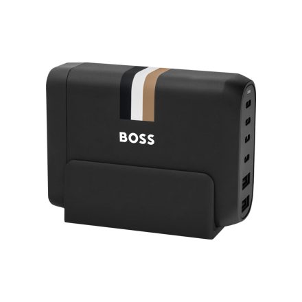 BOSS asztali USB - C és USB A, 6 portos töltőállomás, Iconic kollekció - fekete