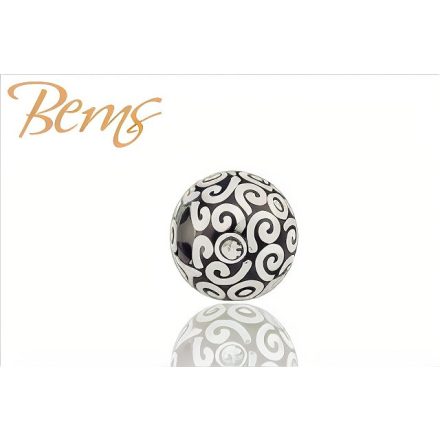 BERNS CHARM BEAD-SNAIL-8*CRY SS