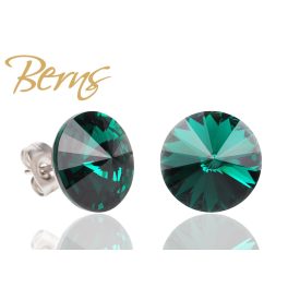 BERNS FÜLBEVALÓ GALAXY EMERALD 14MM SS